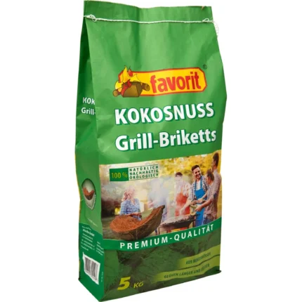 Favorit Kokos Grillbriketts 5 kg | 5 kg – Kaminofen Brennholz – Lieferung in 3–15 Tagen