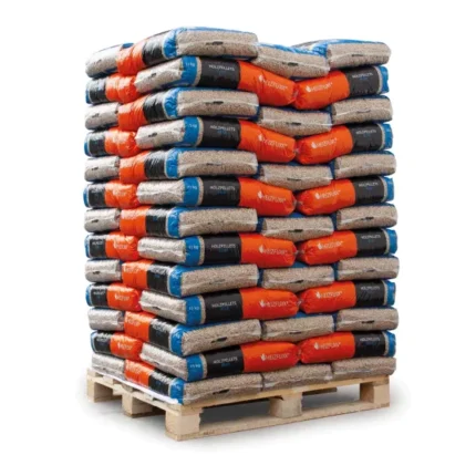 HEIZFUXX Holzpellets Sackware Heizpellets Pellet Brennholz 15kg x 65 – Lieferung in 3–15 Tagen