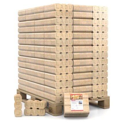 LABU Holzbriketts vom Profi 96 X 10 KG ( 960kg) | 10 kg – Kaminofen Brennholz – Lieferung in 3–15 Tagen